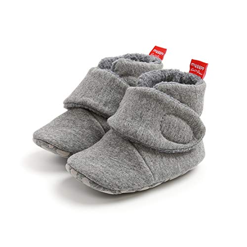 EDOTON Botas de Niño, Zapatos para bebés Lindo Invierno Calcetín Invierno Soft Sole Crib Raya de Caliente Boots de Algodón para Bebés 0-18 Meses