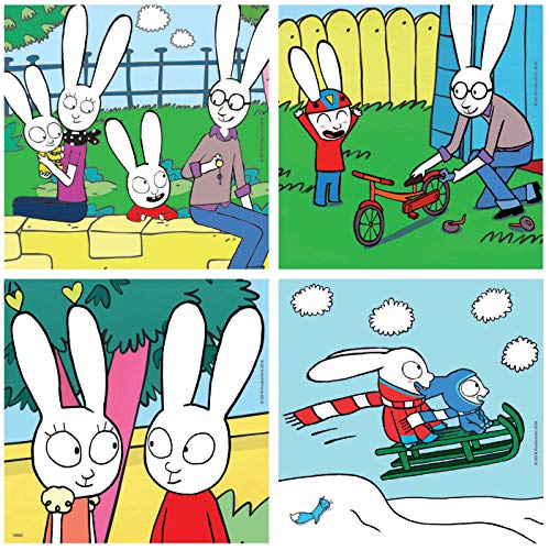 Educa Lapin Simón el Conejo. Set de 4 Puzzles Progresivos Infantiles. 12, 16, 20 y 25 Piezas. +3 años. Ref. 18889, Multicolor