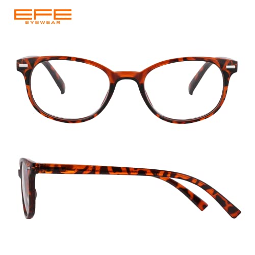 EFE Gafas de Lectura Presbicia Valor Pack 5 Hombre Mujer Unisex con Diseño de Patrón de Templo de Moda Buena Vision Anti Luz Azul Calidad Bisagras de Resorte Lectores 1.75