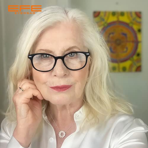 EFE Gafas de Lectura Presbicia Valor Pack 5 Hombre Mujer Unisex con Diseño de Patrón de Templo de Moda Buena Vision Anti Luz Azul Calidad Bisagras de Resorte Lectores 1.75