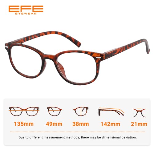 EFE Gafas de Lectura Presbicia Valor Pack 5 Hombre Mujer Unisex con Diseño de Patrón de Templo de Moda Buena Vision Anti Luz Azul Calidad Bisagras de Resorte Lectores 1.75