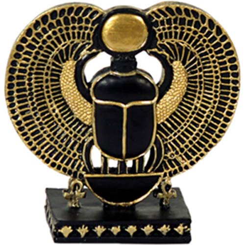Egipcio scarabäus pie negro de oro