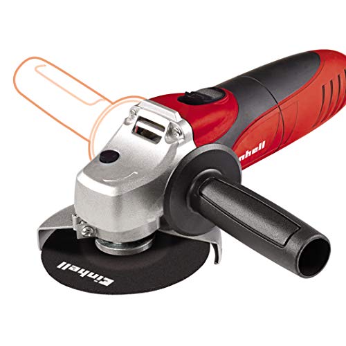 Einhell Amoladora angular TC-AG 115 (500 W, 12000 min.-1 velocidad, disco-Ø de 115mm, protector de disco, bloqueo de husillo, cabezal de engranaje de aluminio plano)