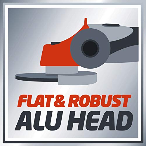 Einhell Amoladora angular TC-AG 115 (500 W, 12000 min.-1 velocidad, disco-Ø de 115mm, protector de disco, bloqueo de husillo, cabezal de engranaje de aluminio plano)