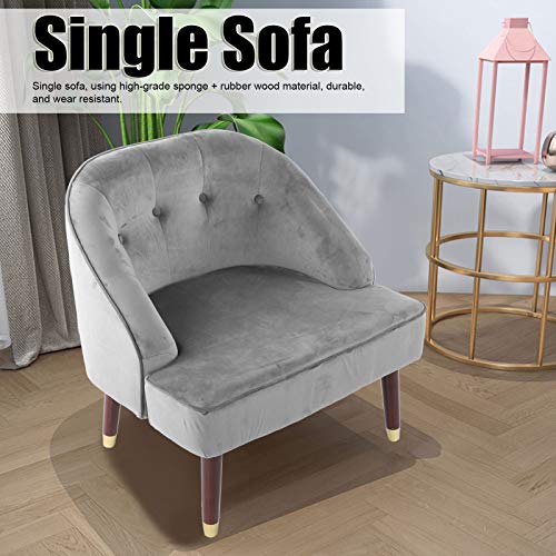 Ejoyous Sofá Individual Sillón Relax, sillón Individual Sillón pequeño Sillón escandinavo Sillón orejero de Madera con Patas de Madera Muebles para salón, Dormitorio, Oficina 75 x 65 x 70 cm 200 kg