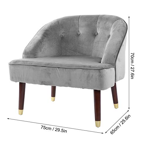 Ejoyous Sofá Individual Sillón Relax, sillón Individual Sillón pequeño Sillón escandinavo Sillón orejero de Madera con Patas de Madera Muebles para salón, Dormitorio, Oficina 75 x 65 x 70 cm 200 kg