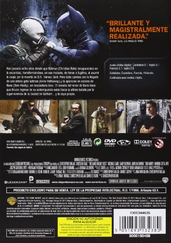 El Caballero Oscuro La Leyenda Renace [DVD]