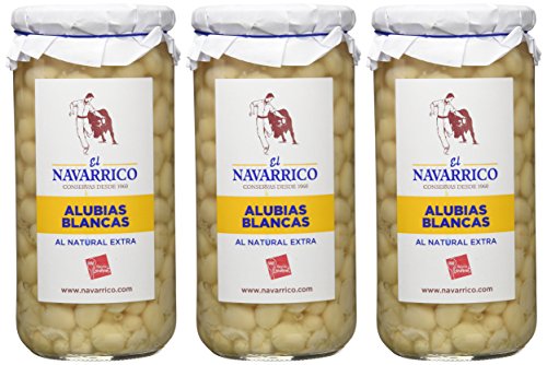 El Navarrico Alubia Blanca al Natural Extra - Paquete de 3 x 660 gr - Total: 1980 gr