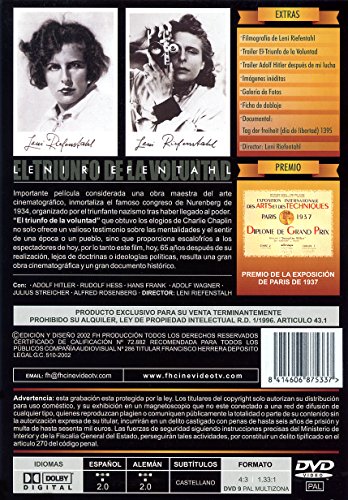EL TRIUNFO DE LA VOLUNTAD DIGI BOOK DVD EDICIÓN ESPECIAL OFICIAL LIMITADA PARA COLECCIONISTAS LENI RIEFENSTAHL