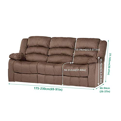 Elástico 3 Plazas Sillón Reclinable Funda para Sofá, 8 Piezas Suave Completo Protector para Sillón Reclinable, Protector De Muebles De Terciopelo Lavable con Elasticidad para Niños