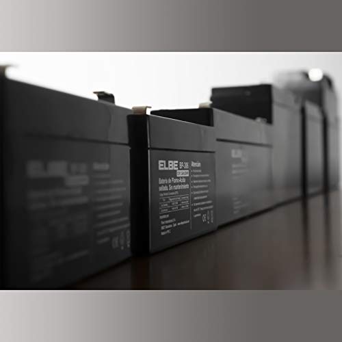 Elbe BP-302 - Batería de Plomo-ácido, 12V 9A, sellada, sin Mantenimiento, Vida útil 3-5 años, Recargable, Negro