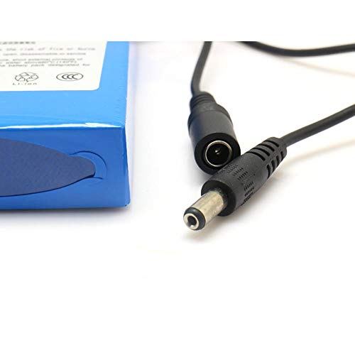 ele ELEOPTION Batería recargable de iones de litio para adaptador de batería CCTV de 12V Capacidad muy alta 6800MAH DC12680