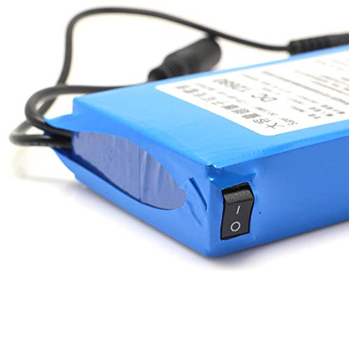 ele ELEOPTION Batería recargable de iones de litio para adaptador de batería CCTV de 12V Capacidad muy alta 6800MAH DC12680