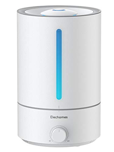 Elechomes 5L Humidificador Ultrasónico & Difusor de Aceite Esencia, llenado Superior, para Dormitorio, Habitación de Bebé Silencioso, Boquilla 360°, Apagado Automático, Temporizador, ES5001