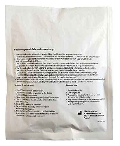 Electrodos (con gel, 45 mm, 500 unidades, desechables)