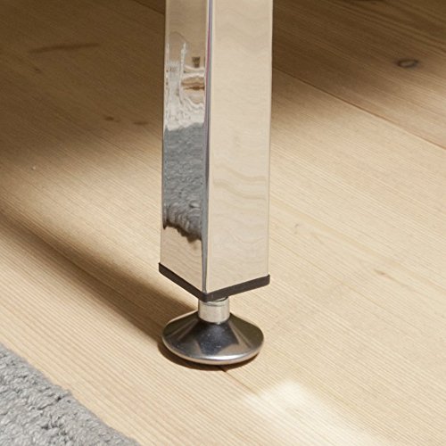 Element System 4 unidades de tornillo de regulación cromado Element System, para patas de mesa, patas de tubo de acero, patas de muebles, rosca M10, 11606-00001