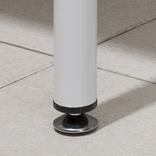 Element System 4 unidades de tornillo de regulación cromado Element System, para patas de mesa, patas de tubo de acero, patas de muebles, rosca M10, 11606-00001