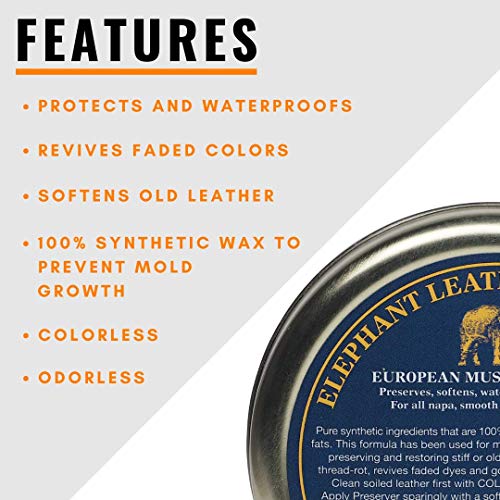 Elephant Leather Preserver Piel Para Cera, 125 ml