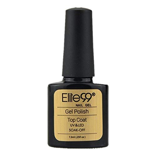 Elite99 Esmaltes Semipermanentes de Uñas en Gel UV LED de Color Neon, 2pcs Kit de Esmaltes de Uñas 7,3ml (Base y top coat)