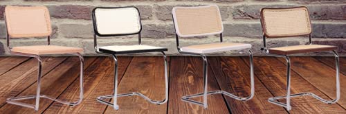 ElleDesign - Silla de trineo de mimbre de madera maciza de haya o negro