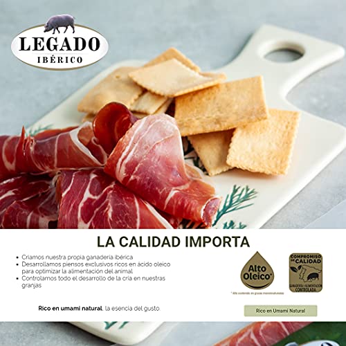 ElPozo Legado Ibérico Maletín De Paleta De Cebo Ibérica (50% Raza Ibérico), Cortado En Medias Lonchas Con Separador, 15 Sobres De 65G, 975g Total, Paleta Ibérica, 65 Gramo