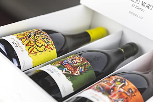 Emilio Moro - Estuche Regalo El Godello Hecho Arte, Incluye 3 Vinos, Polvorete de 75 ml, El Zarzal de 75 ml y La Revelía de 75 ml