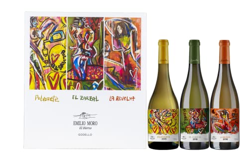 Emilio Moro - Estuche Regalo El Godello Hecho Arte, Incluye 3 Vinos, Polvorete de 75 ml, El Zarzal de 75 ml y La Revelía de 75 ml