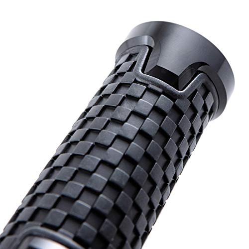 Empuñaduras Universales para Manillar de Motocicleta - Empuñaduras Antideslizantes para Motocicleta de Goma de 22 mm (7/8") 24 mm (1") para Empuñaduras de Scooter de Ciclomotor Cuádruple (Negro)