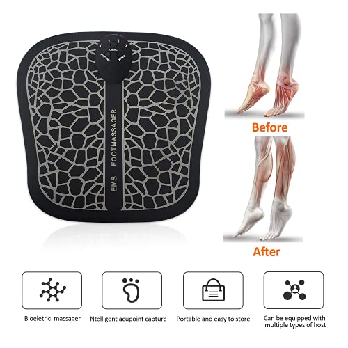 EMS - Masajeador de pies eléctrico para aliviar los músculos sanguíneos, reduce la fatiga y favorece la circulación sanguínea, diseño ergonómico