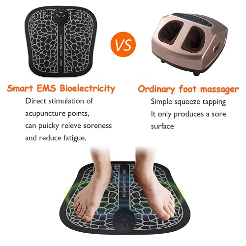 EMS - Masajeador de pies eléctrico para aliviar los músculos sanguíneos, reduce la fatiga y favorece la circulación sanguínea, diseño ergonómico