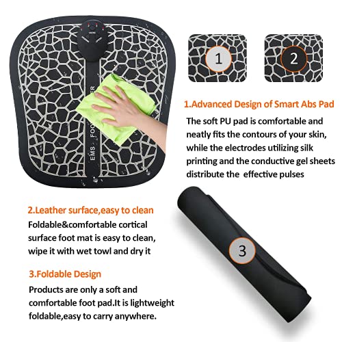 EMS - Masajeador de pies eléctrico para aliviar los músculos sanguíneos, reduce la fatiga y favorece la circulación sanguínea, diseño ergonómico