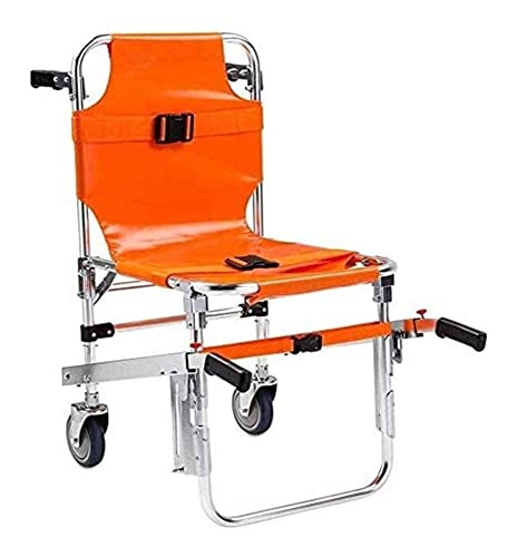 EMS Stair Chairn - Marco liviano y Plegable ， Aluminio Silla de Escalera elevadora Ligera Ambulancia Bombero Riel de evacuación Escalera Escalera Ligera Silla de Ruedas para Subir
