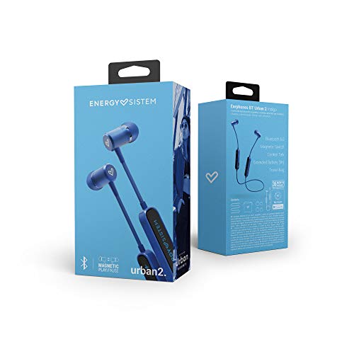 Energy Sistem Earphones BT Urban 2 Blue (Auriculares inalambricos, Bluetooth, Magnetic Switch, In-Ear, Control Talk) Azul
