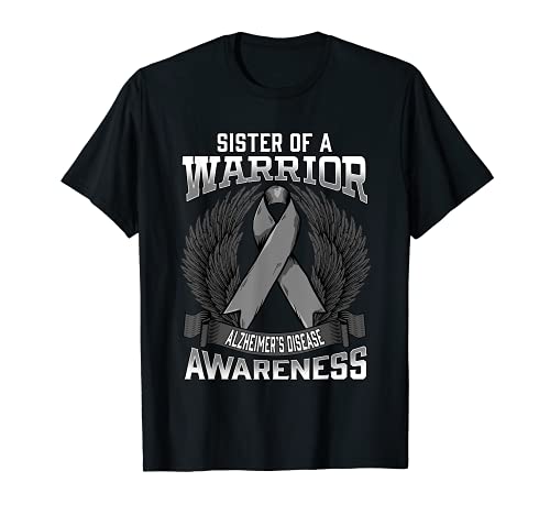 Enfermedad de Alzheimer Conciencia Familiar Alas Hermana Apoyo Ri Camiseta