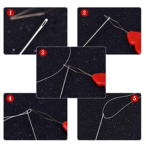 Enhebradores de Agujas,50 Pack Needle Threaders de Plástico con Forma de Calabaza de Alambre de Latón para Coser a Mano Bordado de Hilo y Punto de Cruz Colores Surtidos