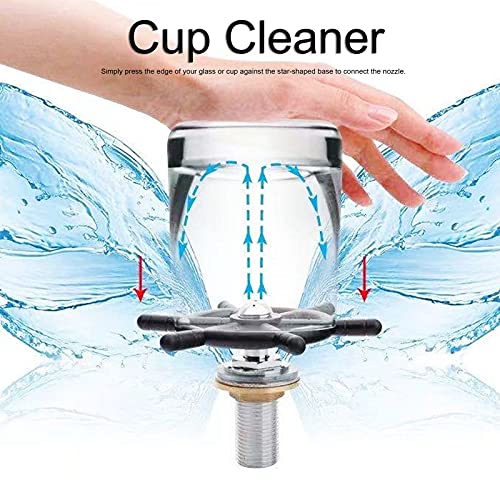 Enjuagadora De Vidrio, Lavadora De Botellas, Enjuagadora De Vasos De Fregadero De Cocina De Acero Inoxidable De 360 ​​grados, Accesorio De Accesorio De Limpiador De Lavaparabrisas De Grifo, Accesorios