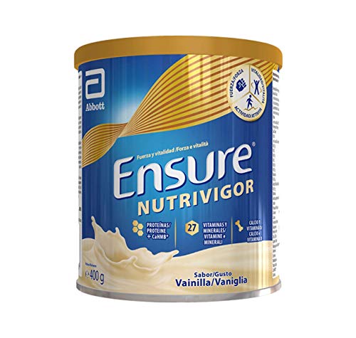 Ensure Nutrivigor - Complemento Alimenticio para Adultos, con HMB, Proteínas, Vitaminas y Minerales, como el Calcio - Sabor Vainilla - 400 g