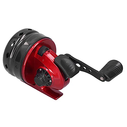 Eosnow Bobina de Pesca, fácil de Instalar Las perillas Planas de Rueda de Pesca Pueden Girar de Manera Flexible Brazo basculante de Metal Oxidado de Aluminio aeroespacial para Pescar