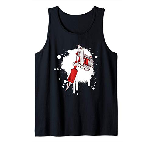 Equipo de tatuaje Tintura de tinta Aguja de arte de la piel Camiseta sin Mangas