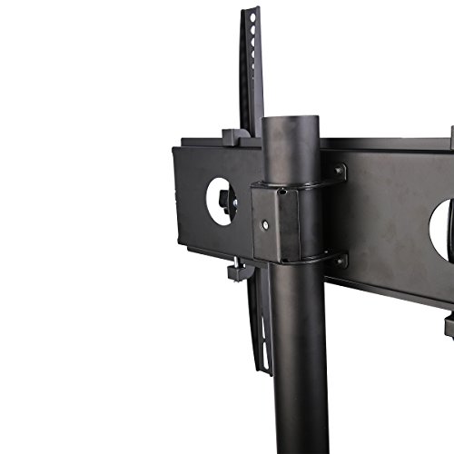 Ergosolid Soporte con Ruedas Ajustable Universal para TV LCD LED, 32"- 55" (81 a 140 cm de diagonal), Inclinación, Negro con VESA máx. 400 x 400 mm, hasta 25 kg
