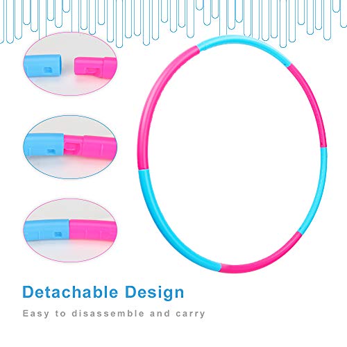 Ertisa Hula Hoop para niños, Colorful Gym Hula Hoop Ideal para Ejercicio, Danza, Fitness y diversión. para Ejercicio y Danza