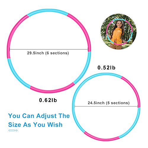 Ertisa Hula Hoop para niños, Colorful Gym Hula Hoop Ideal para Ejercicio, Danza, Fitness y diversión. para Ejercicio y Danza