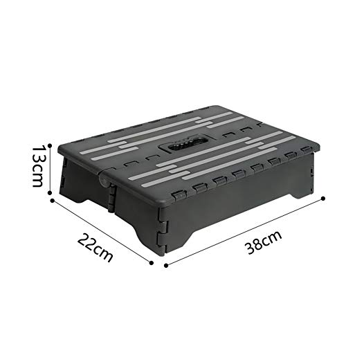 Escalón plegable portátil extra ancho – Taburete ligero resistente y seguro para niños o adultos, taburete antideslizante, ideal para cocina, baño, dormitorio, camping