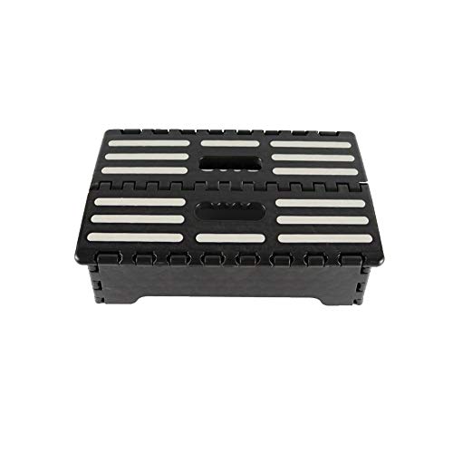 Escalón plegable portátil extra ancho – Taburete ligero resistente y seguro para niños o adultos, taburete antideslizante, ideal para cocina, baño, dormitorio, camping