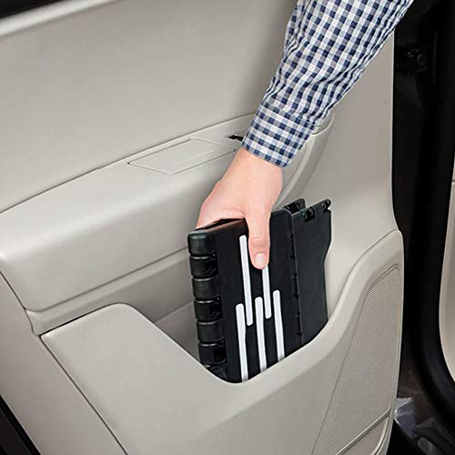 Escalón plegable portátil extra ancho – Taburete ligero resistente y seguro para niños o adultos, taburete antideslizante, ideal para cocina, baño, dormitorio, camping