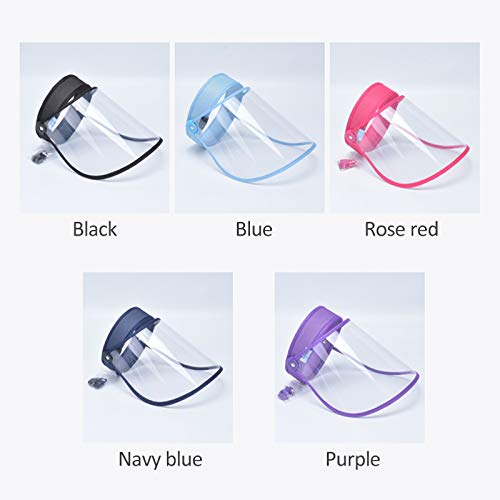 Escudo Protector Facial Multiusos, protección Facial antisaliva, a Prueba de Viento, a Prueba de Polvo, Transparente, Cubierta Facial Transparente para el hogar, Cocina y Uso Personal, Azul