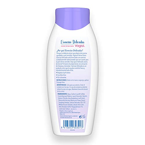 Esencias Delicadas Vagisil Lila de Primavera, Higiene Íntima Diaria, 250 Mililitros