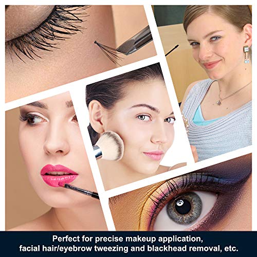 Espejo Aumento 20x, Espejo de Mano Portátil, Espejo Redondo de 15 cm, Doble Cara, Perfecto Para un Maquillaje Preciso