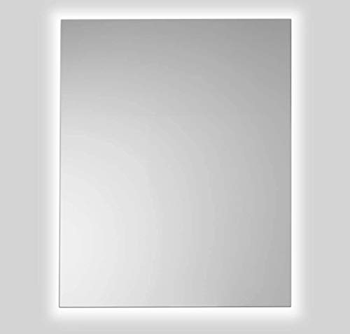 Espejo de Baño Led 80x100 ESTEL Vertical Con Lamina Antivaho. Espejo de Baño, Aseo, Recibidor, Dormitorio o Salón. Espejo de Pared fácil instalación. Luna Decorativa. Espejo Retroiluminado baanio IP44