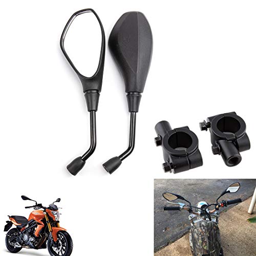 Espejo de motocicleta de 10 mm, espejo lateral universal de 7/8"para scooter, motocicleta, QUAD ATV, espejo retrovisor